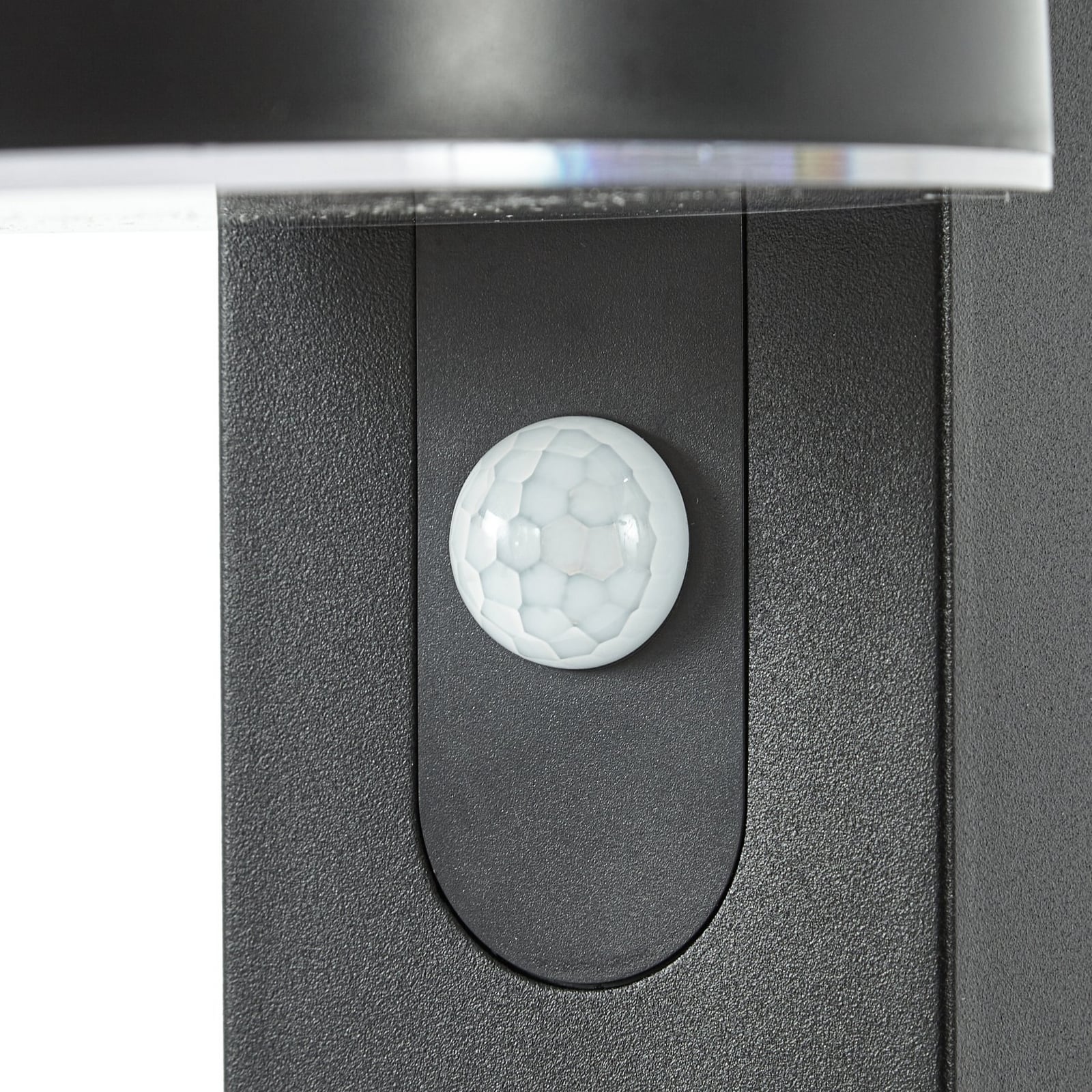 Tarlson LED solar path light, round, anthracite, sensor - PRIOS