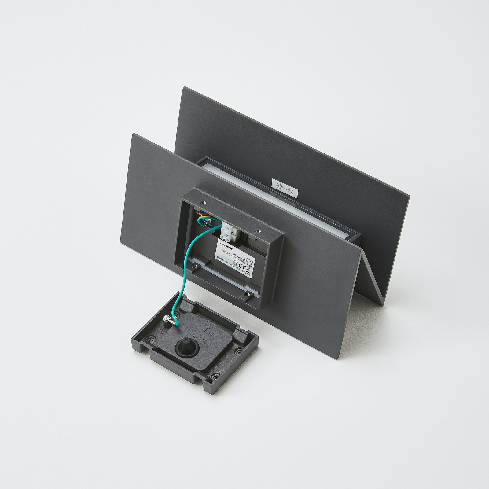 Meja Candeeiro de Parede Exterior IP54 Graphite - Lucande