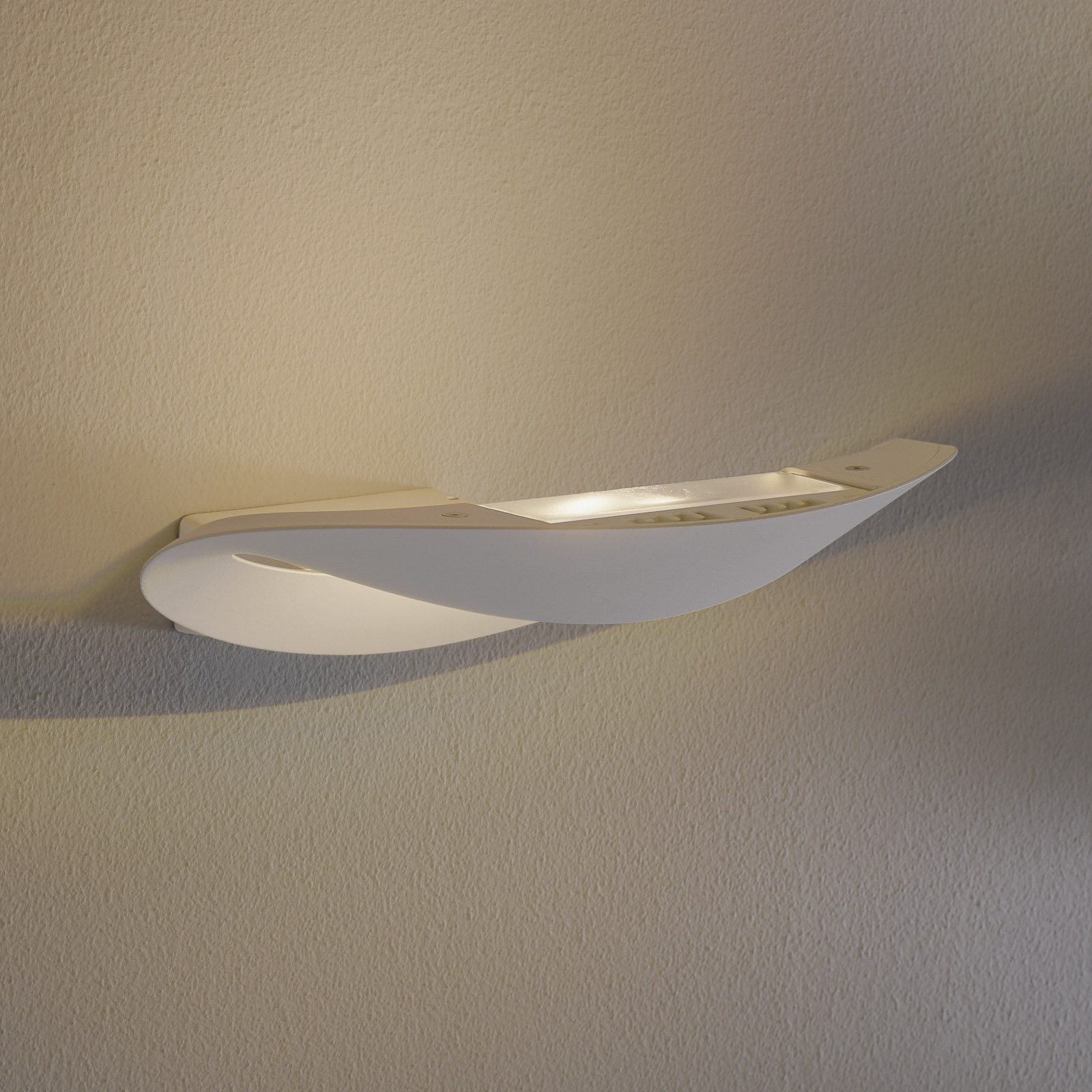 Biała designerska lampa ścienna LED Mesmeri