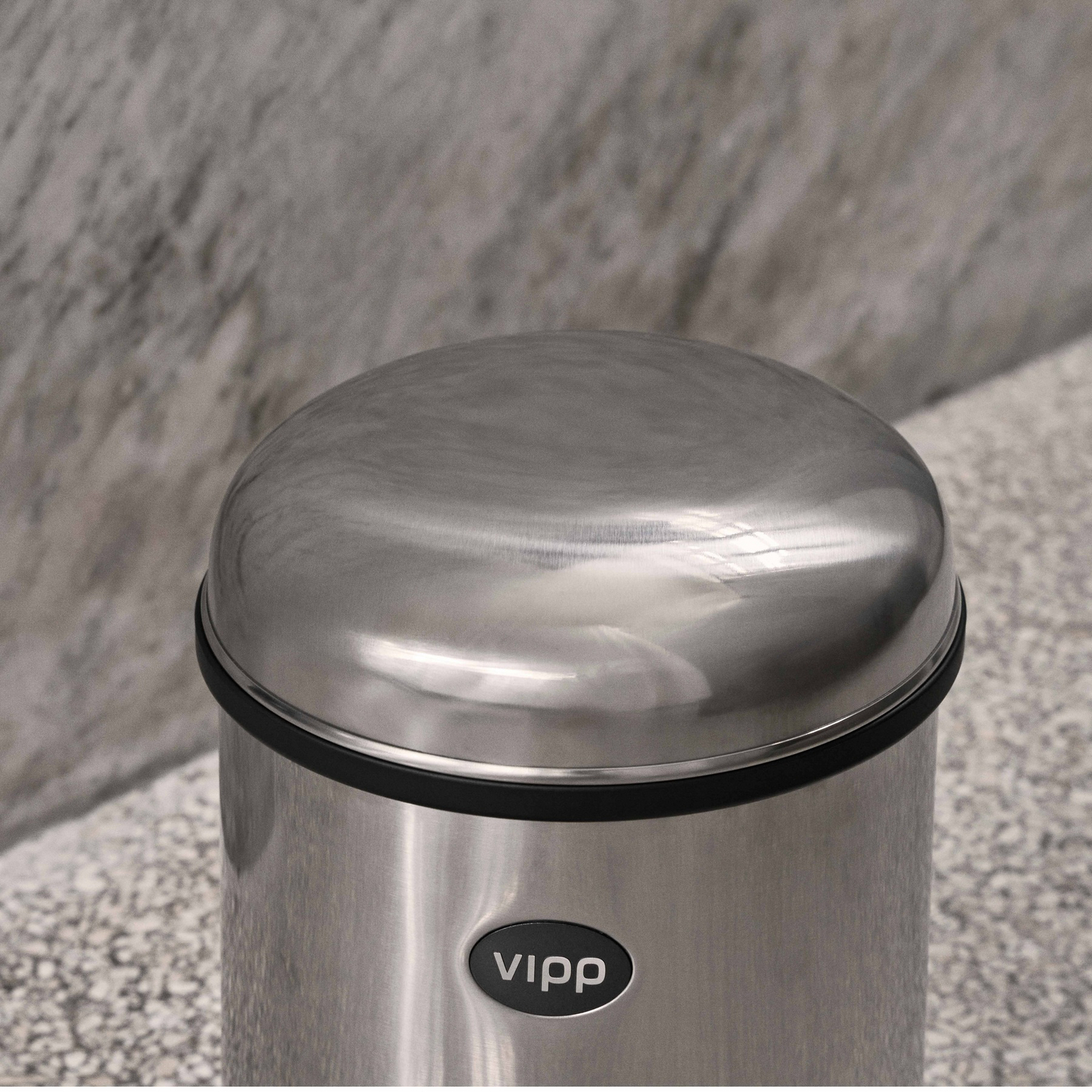 Vipp12 fodbetjent skraldespand, rustfrit stål-look, 3 l – Vipp