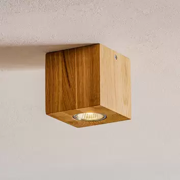 natürlichem LED-Deckenlampe Sunniva in Holz-Design