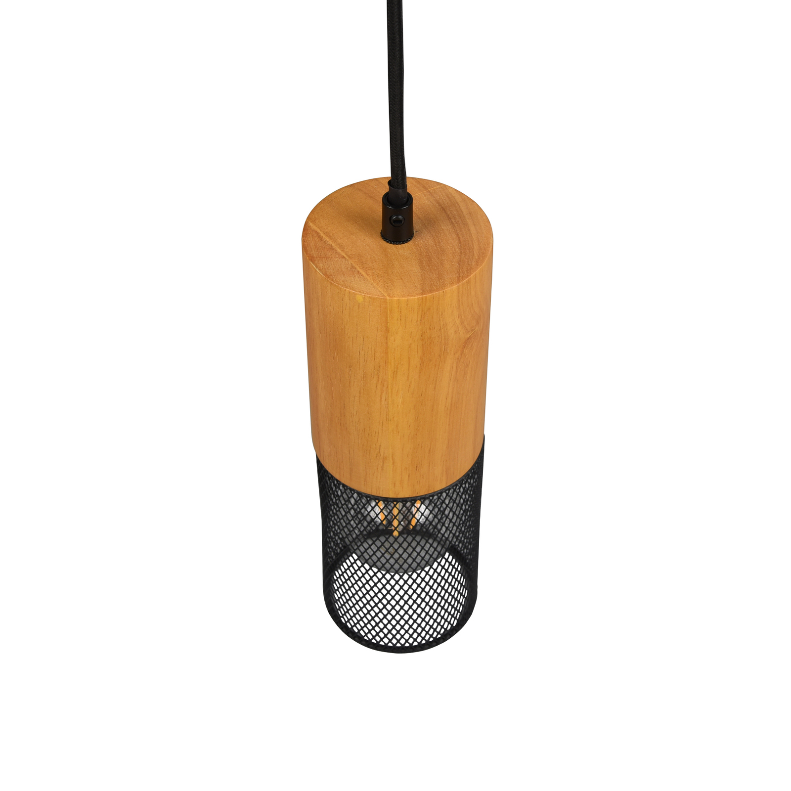 Lámpara colgante Tosh DUOline detalles de madera