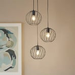 Lindby suspension Danika, ronde, Ø 50 cm, noir, métal