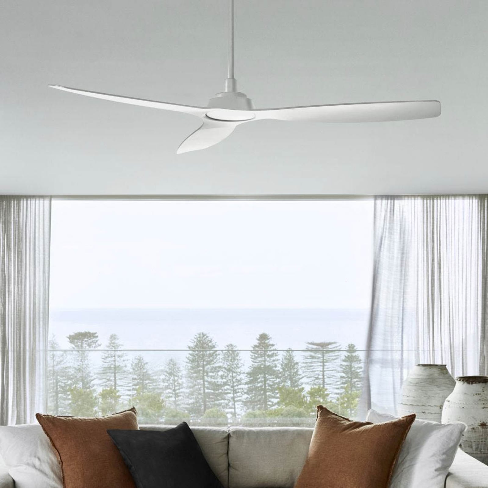Ventilateur de plafond Moto, blanc, Ø 132 cm, silencieux - Beacon Ventilateur de plafond Moto, blanc, Ø 132 cm, silencieux - Beacon