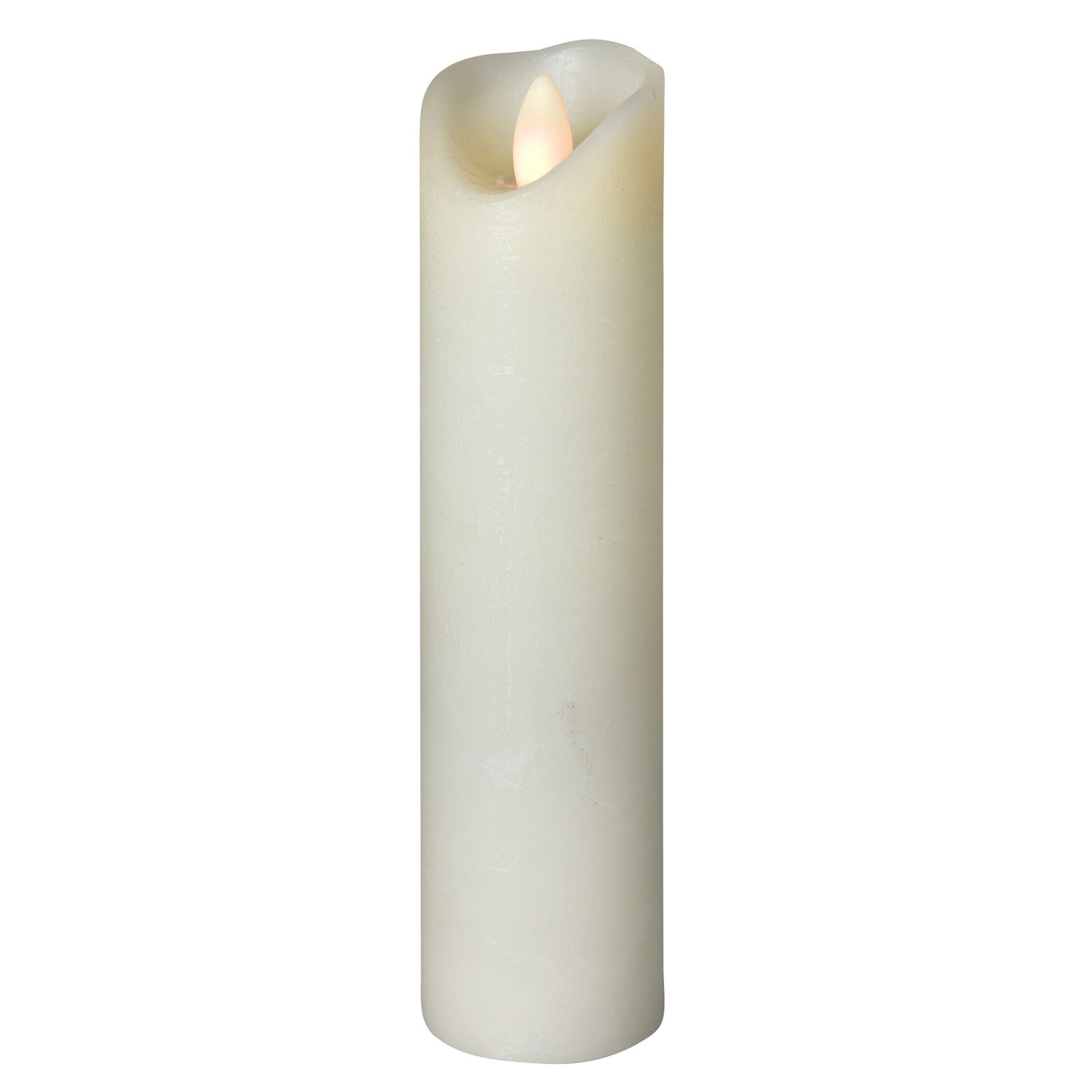 Sompex Shine LED candle, Ø 5 cm, ivory, height 20 cm, wax, 0.06 W, H: 20 cm