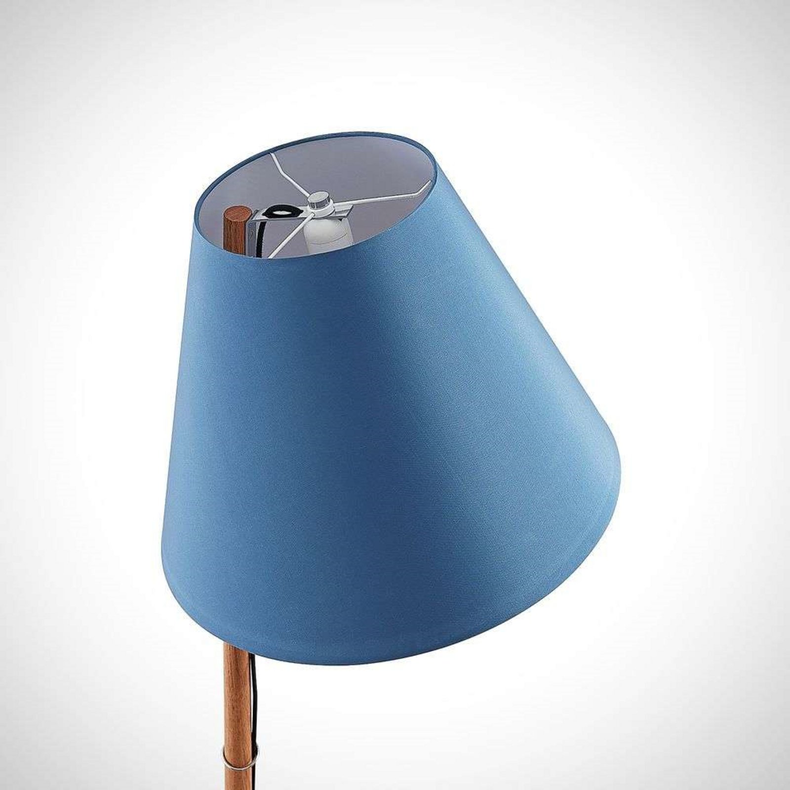 Jinda Stojaca Lampa Blue/Wood - Lucande