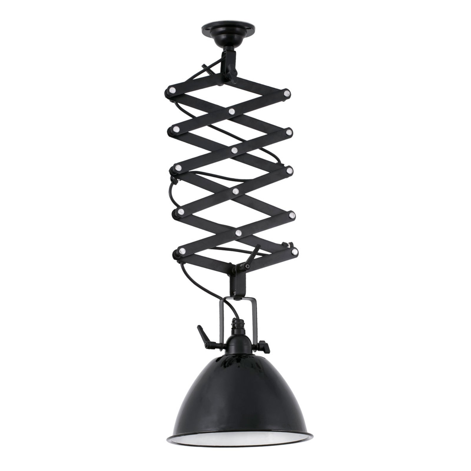 Висяща лампа Mou с регулируема височина в черно