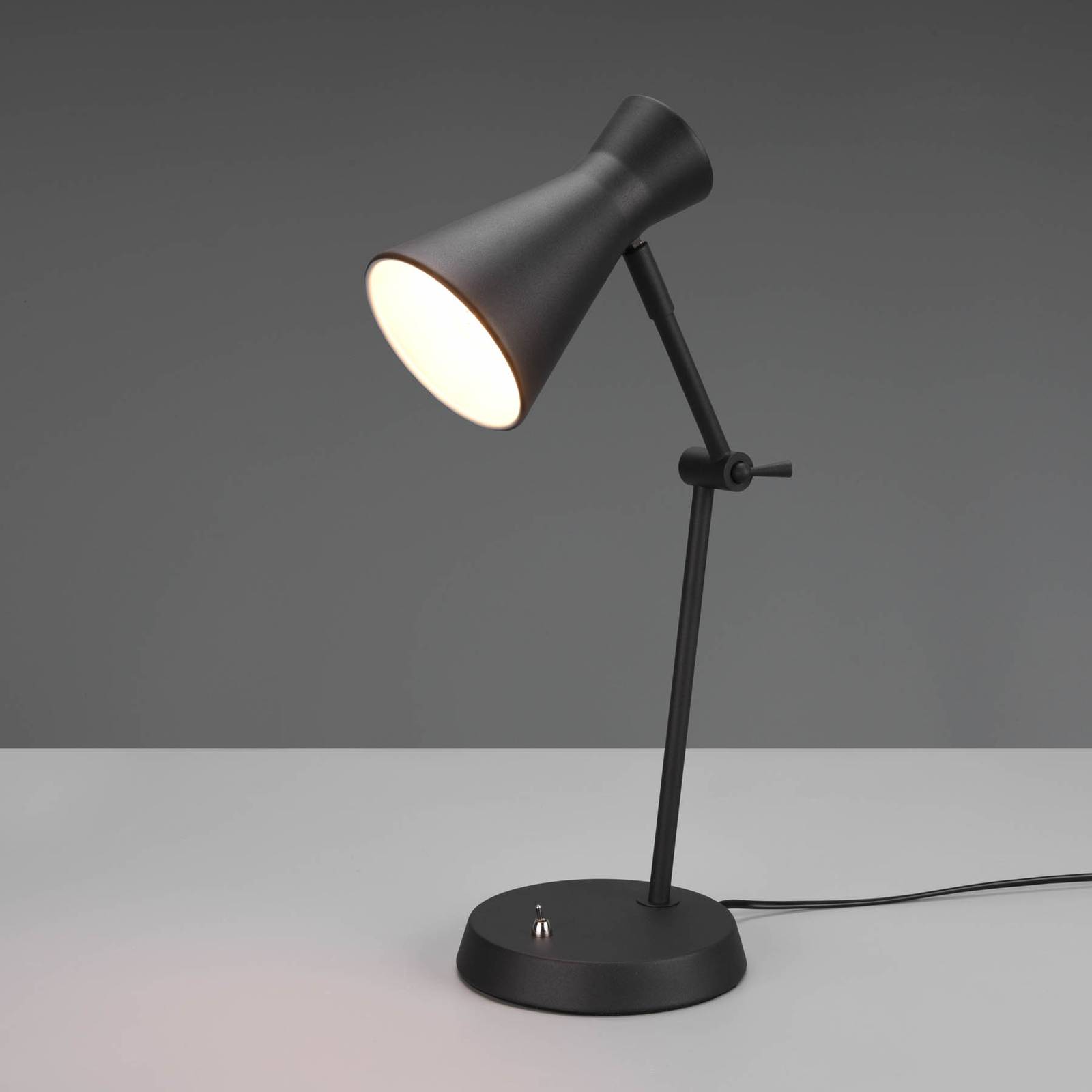 Enzo skrivebordslampe, sort, 1 lyskilde