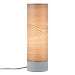 Cilinderv. houten tafellamp Skadi voet van beton