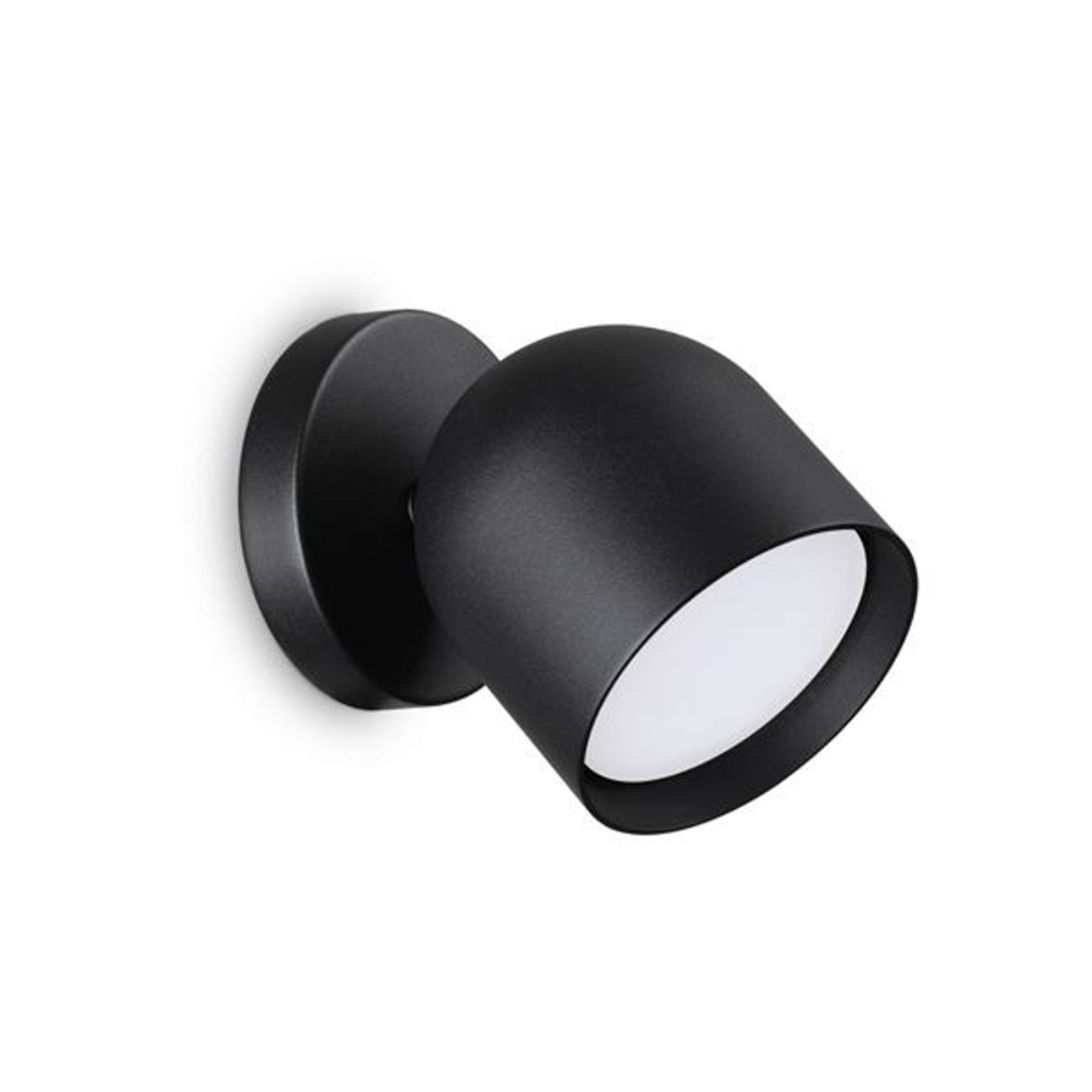 Ideal Lux nástenné svietidlo Dodo čierne 1-svetelné kovové Ø 8,5 cm