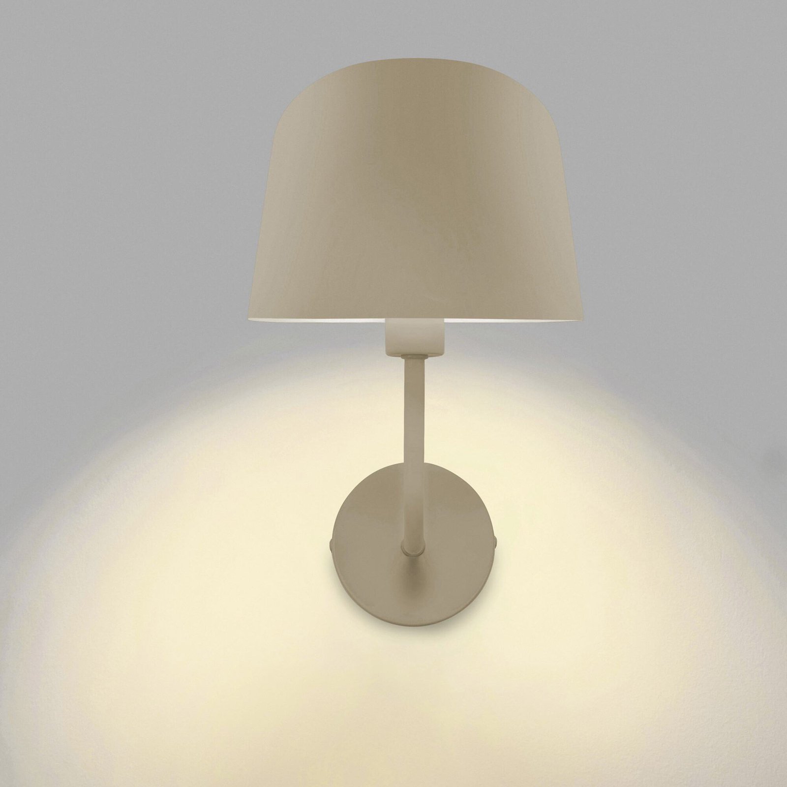 Forlight vegglampe Fres, beige, stål, bredde 18,5 cm