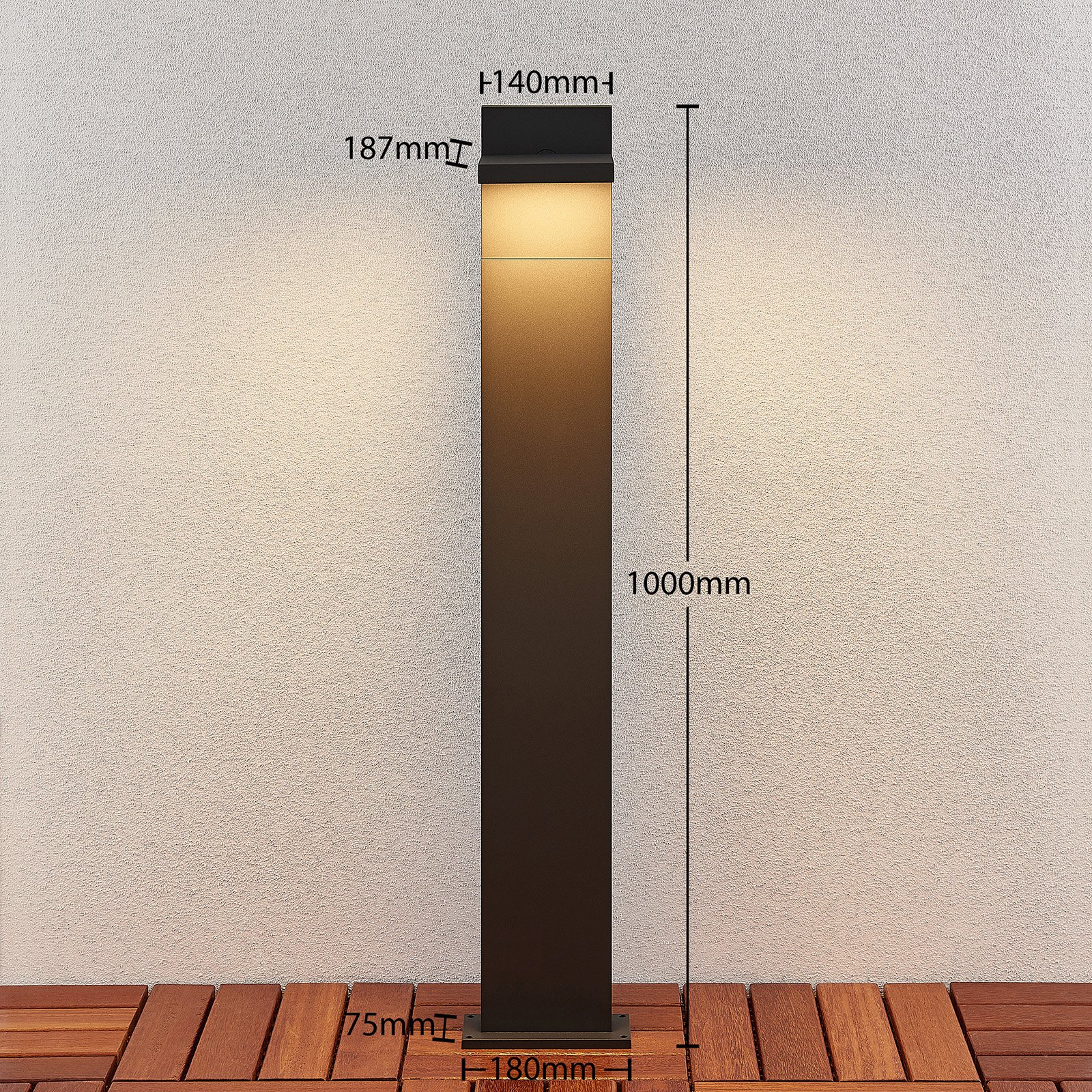 Silvan LED Gartenleuchte H100 Graphite - Lucande