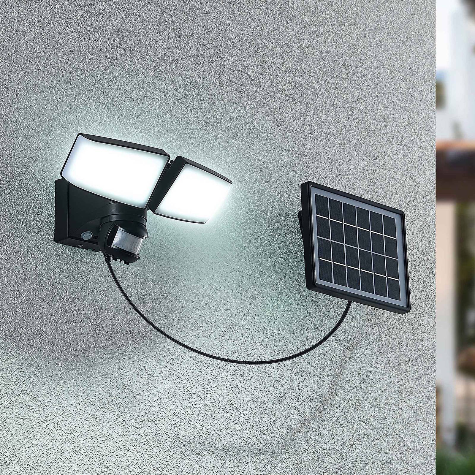 Prios Kalvito LED-solcellsväggspot sensor 2 lampor