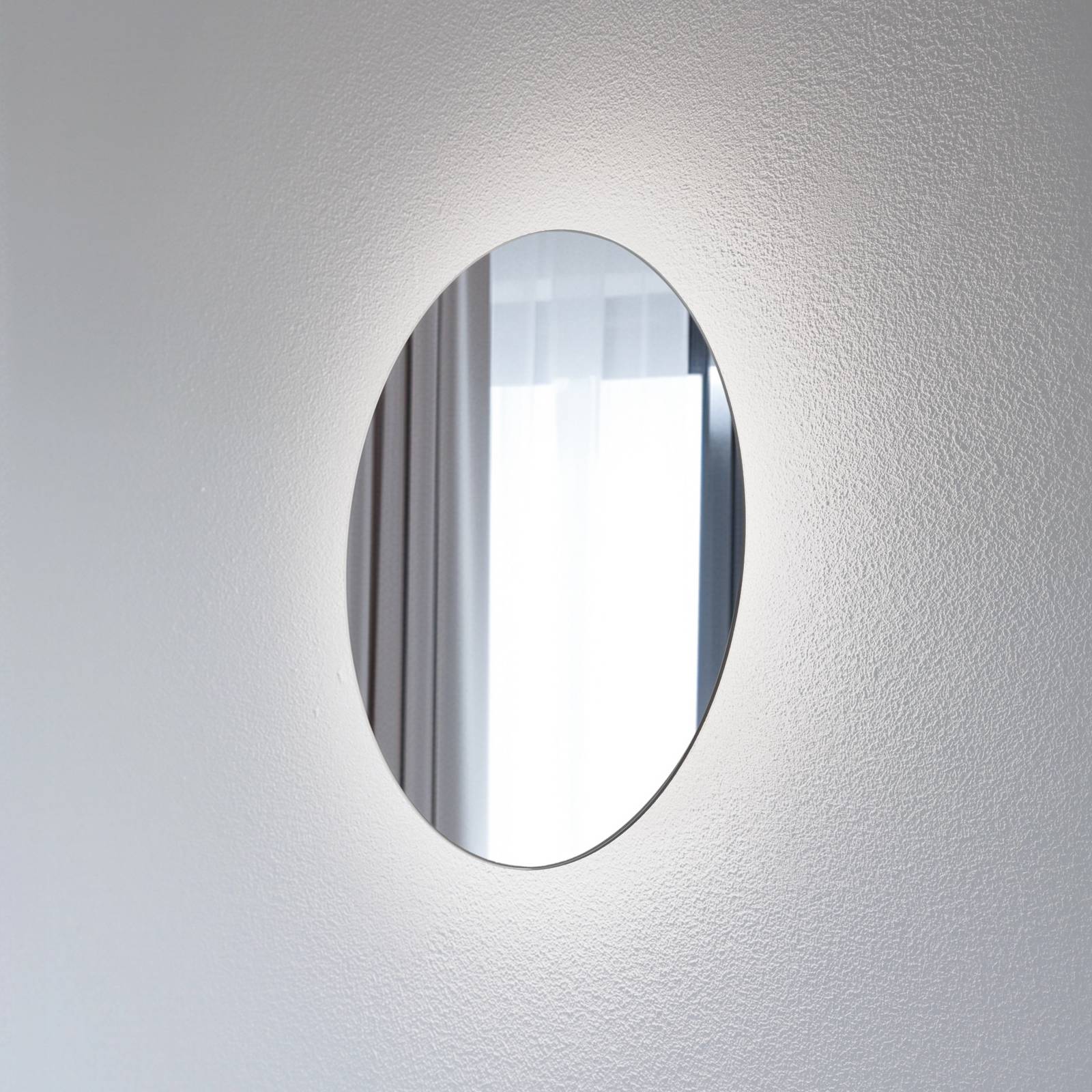 Euluna Miroir LED Ring L, Ø 39 cm, verre, blanc chaud