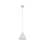 Lampada a sospensione Cono, bianco, Ø 19 cm, acciaio, 1 luce