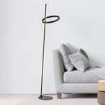 JUST LIGHT. LED vloerlamp Ritus zwart ijzer dimbaar 3.000 K