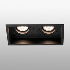 Spot incasso Hyde 2 luci girevole, nero