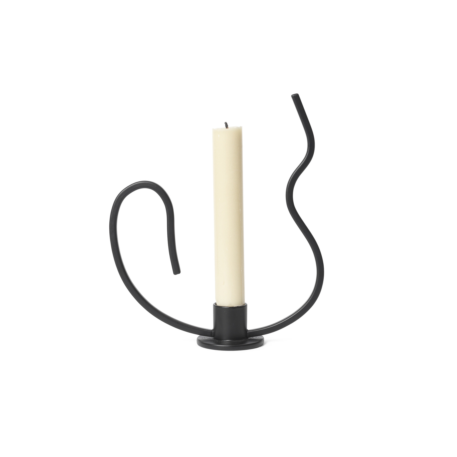 Valse Świecznik Low Black - Ferm Living