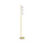 Candeeiro de pé IDEAL LUX Binomio em latão, 160 cm, metal, 3 lâmpadas