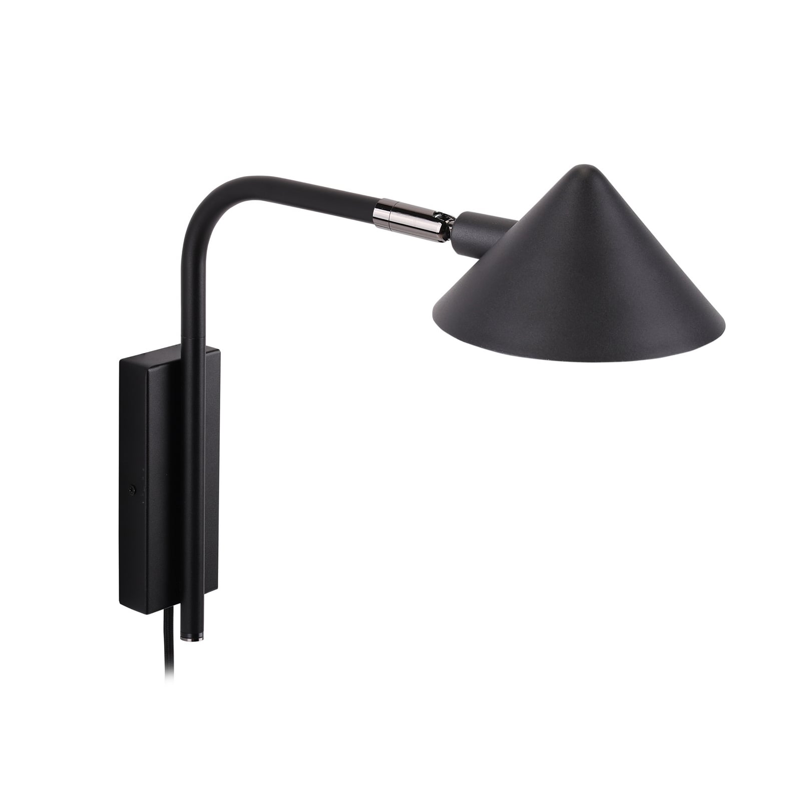 Applique Kuro, nera, 32 cm, con spina, G9 - Watt & Veke