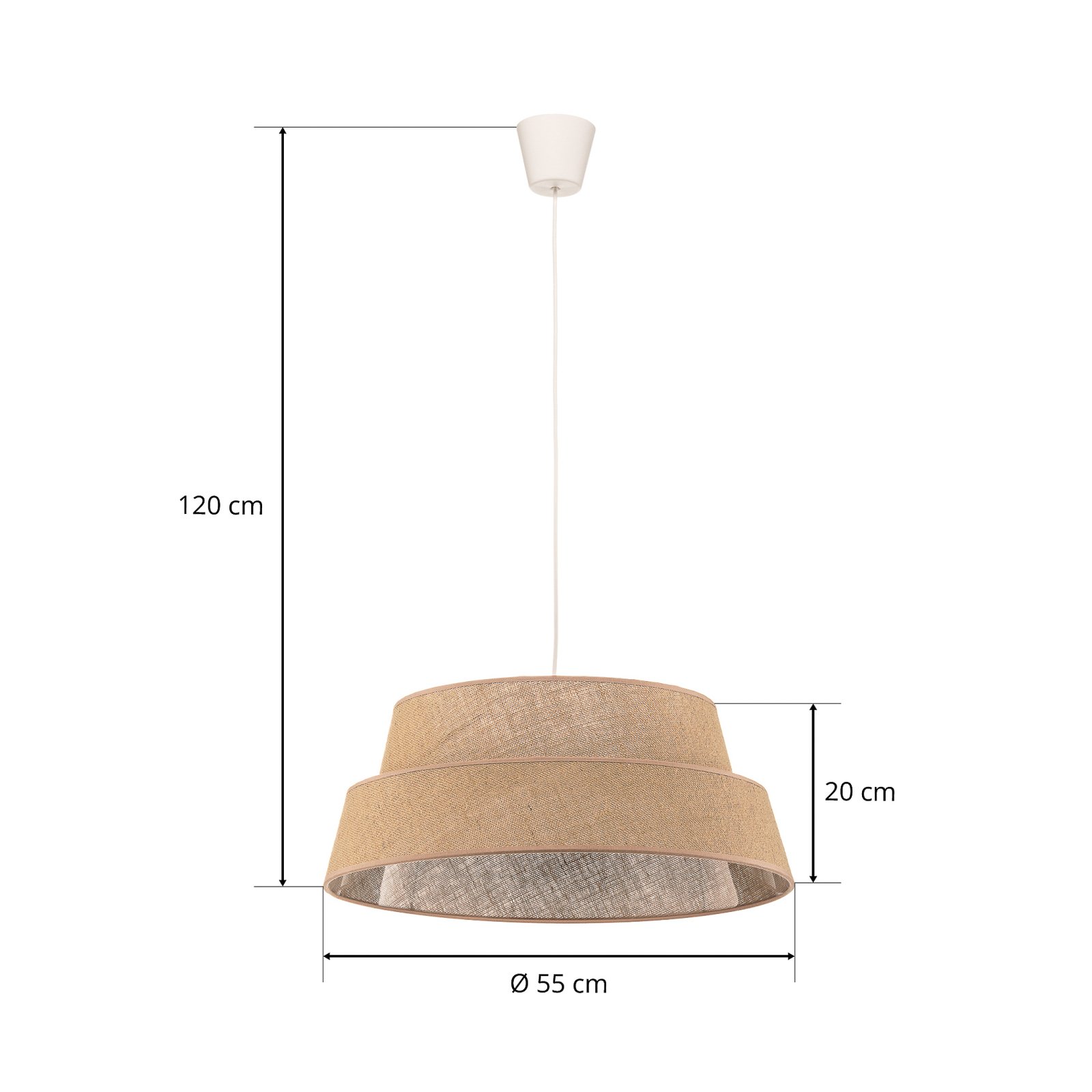 Galaxy Soft Nature pendant light, brown