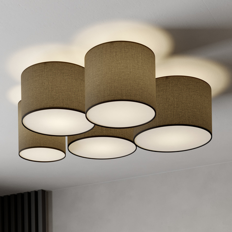 Lindby Laurenz Deckenlampe, 5-fl. 83 cm grau