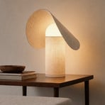 Lucande LED-Tischleuchte Sansibar, beige, 35 cm, dimmbar