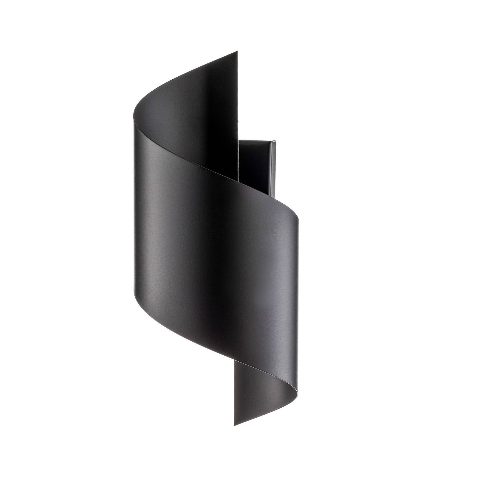 Wandlampe Spiner schwarz, Höhe 30 cm, Stahl