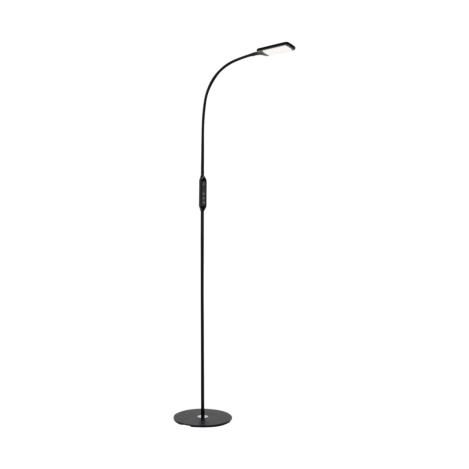 1296-015 LED floor lamp, black, dimmable, CCT