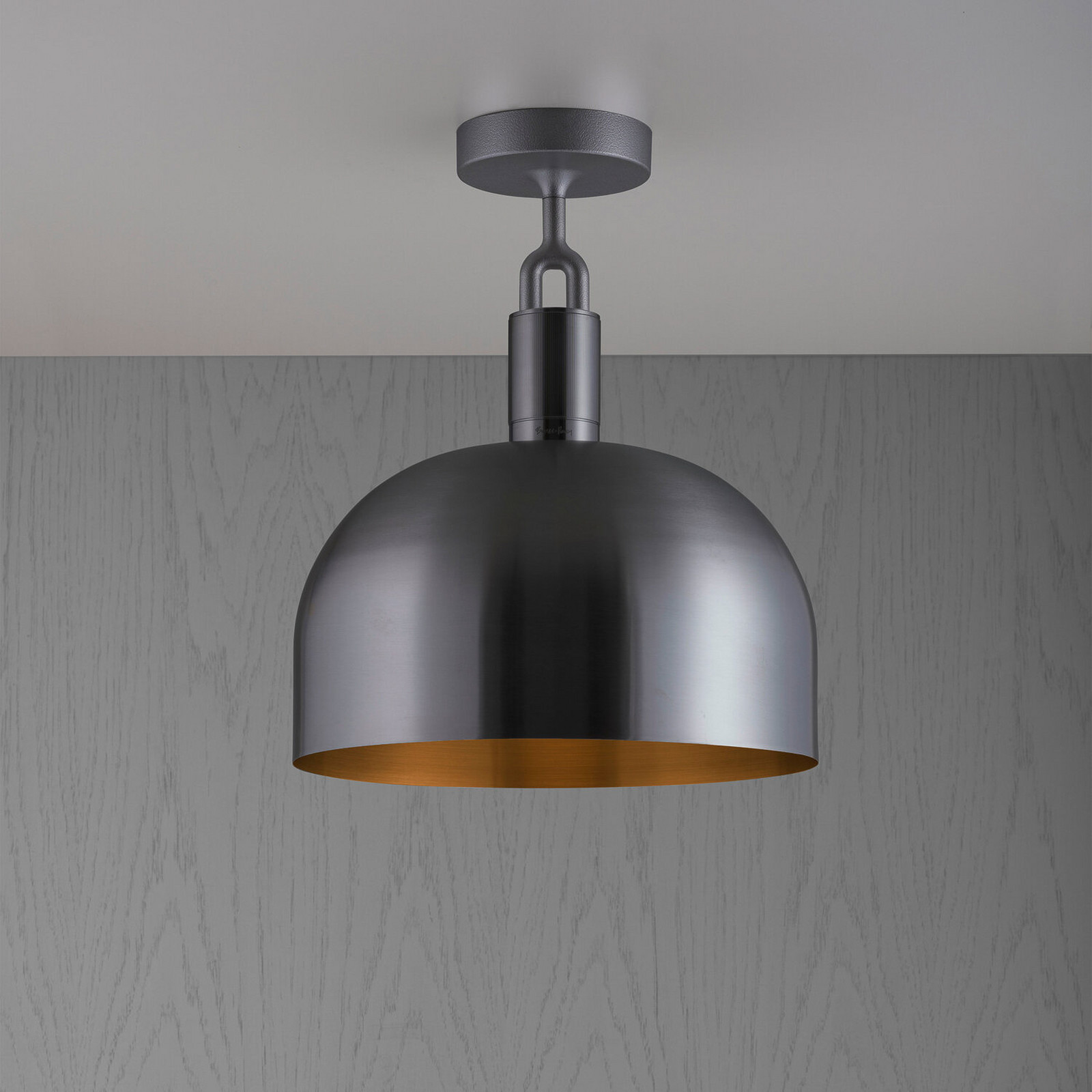 Buster + Punch cu furculiță pentru tavan din oțel Gunmetal Ø 34 cm