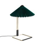 Matin LED table lamp, green/steel, height 38 cm - HAY
