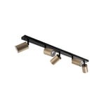 Deckenstrahler Zoom, 5-flammig, schwarz/gold
