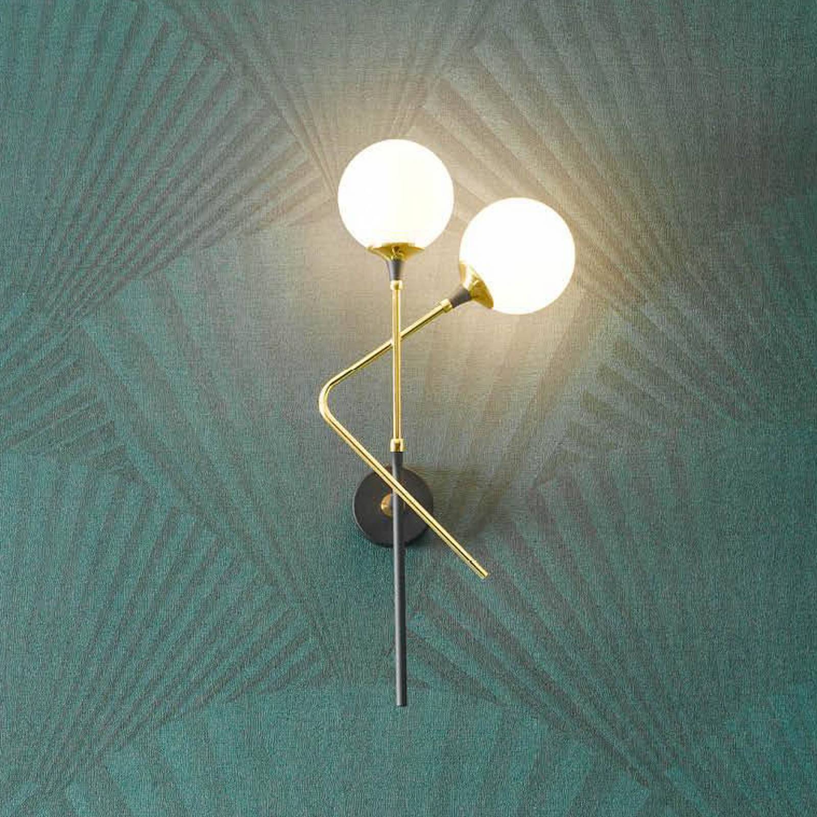 Stilnovo Wandlampe Galassia, goldfarben, 2-flg., oben/links günstig online kaufen