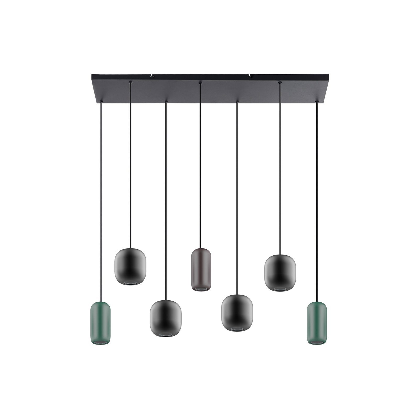Narion 7 Lámpara Colgante Negro - Lucande