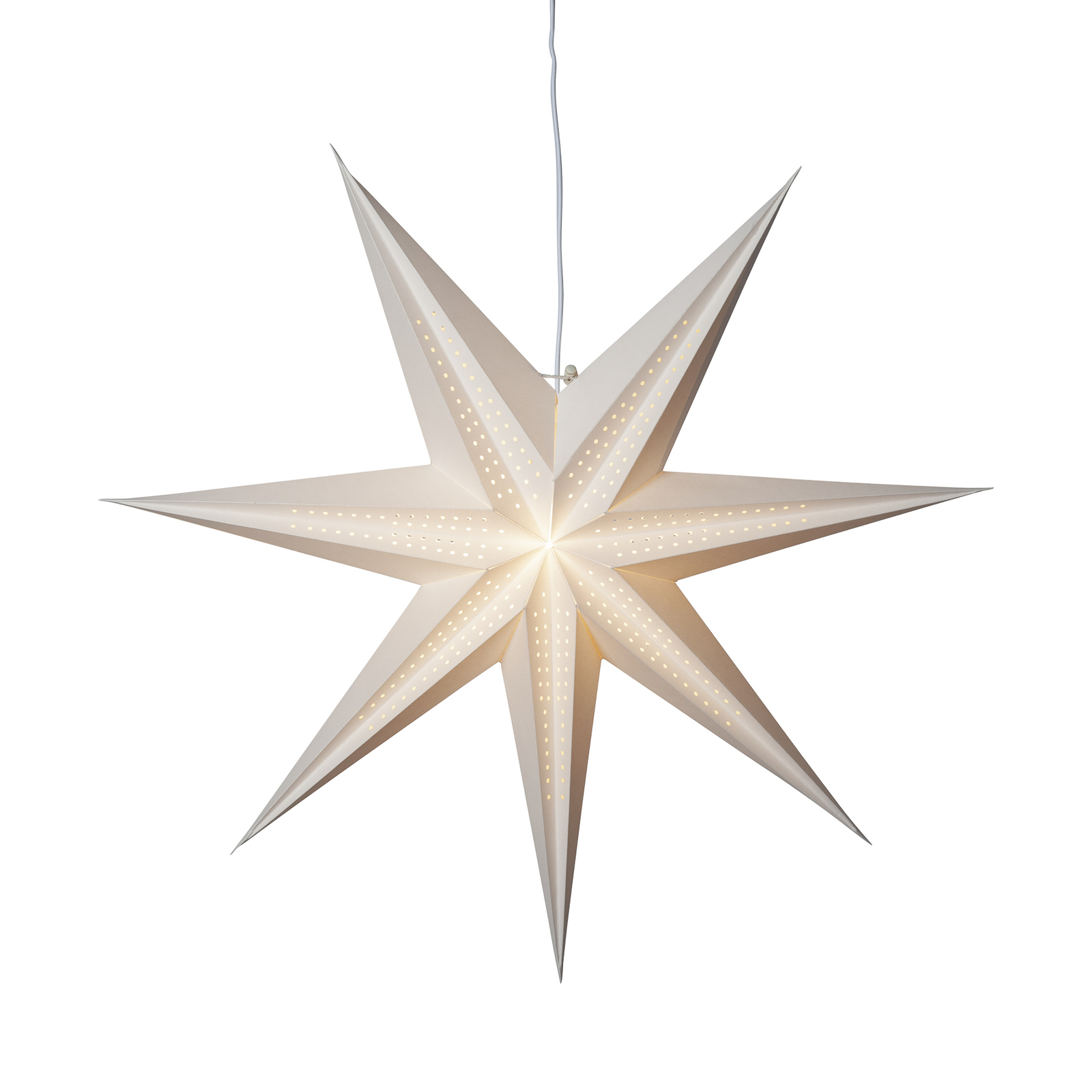 Popierinė žvaigždė Taškas be apšvietimo baltas Ø 60 cm