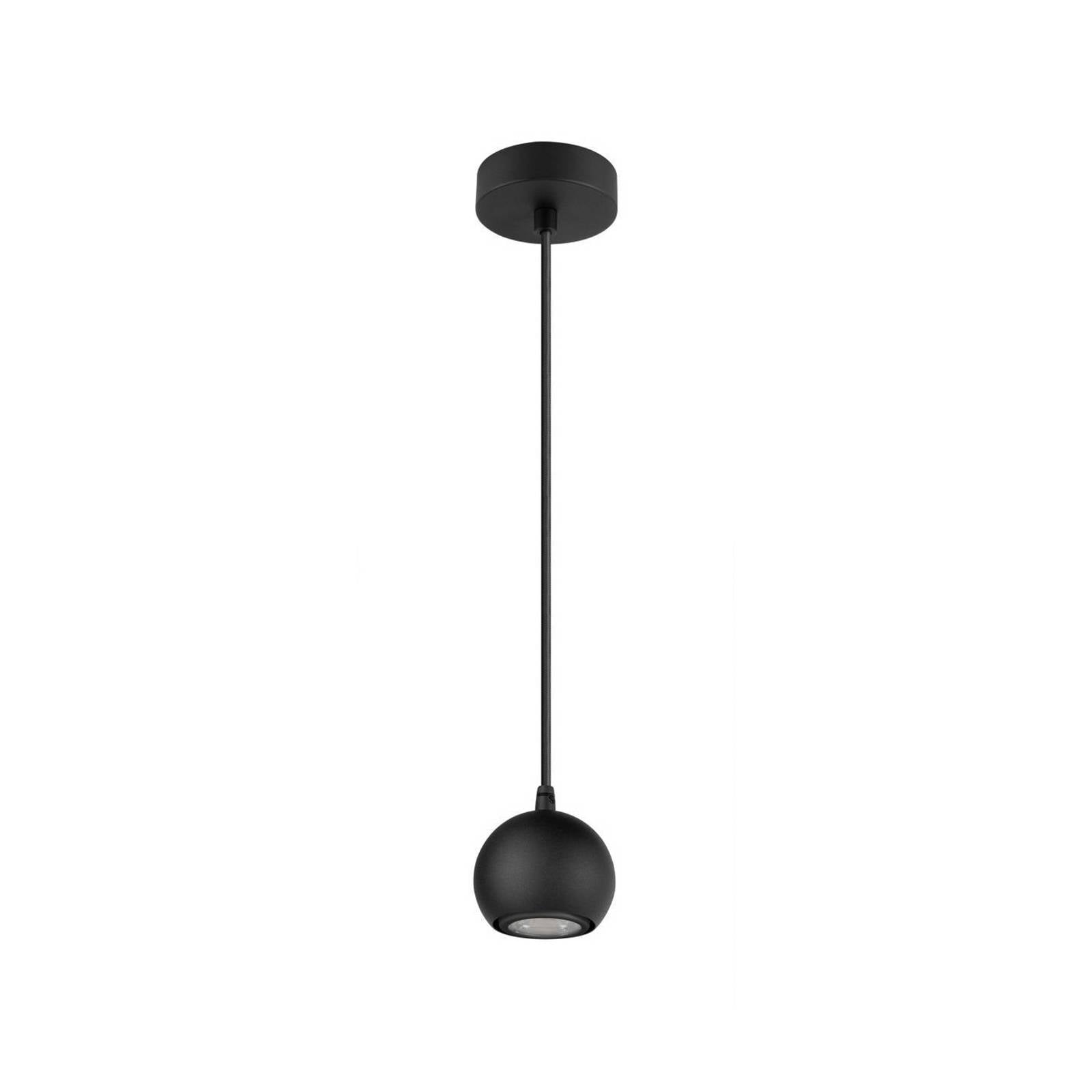 SLV Pendellampe Light Eye 90, schwarz, Ø 9 cm, Metall