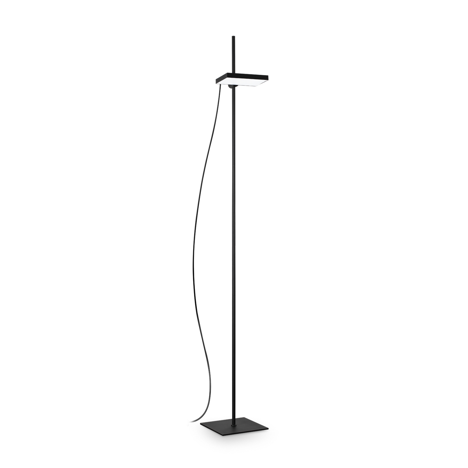 Ideal Lux Lámpara de pie LED Lift, negra, metal, altura 180 cm
