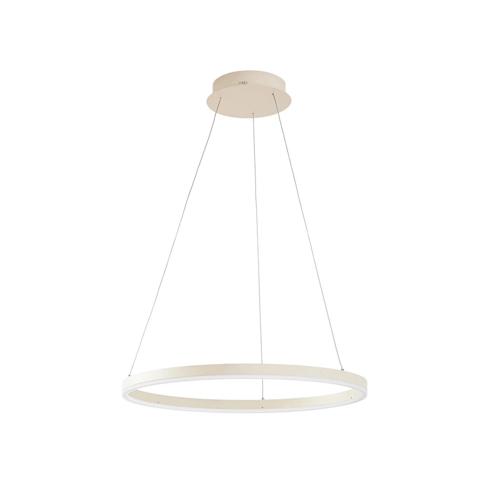 Lámpara colgante LED Albiona de Arcchio, color beige, 1 anillo, Ø 60 cm