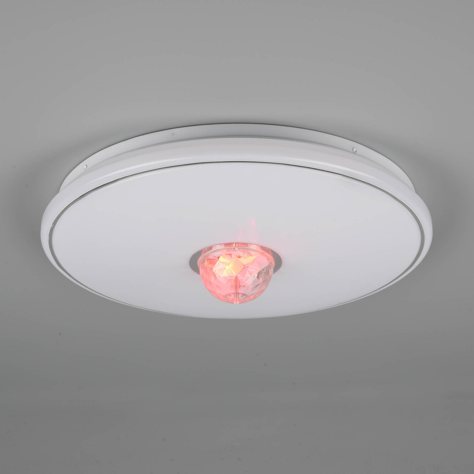 Rave LED ceiling lamp, remote control dimmable RGB