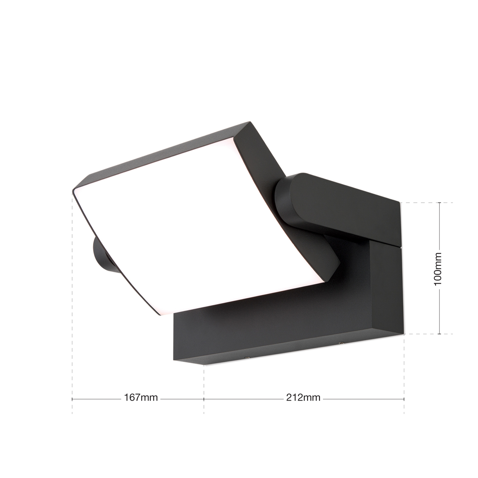 Ginger LED outdoor wall light, IP54 CCT anthracite
