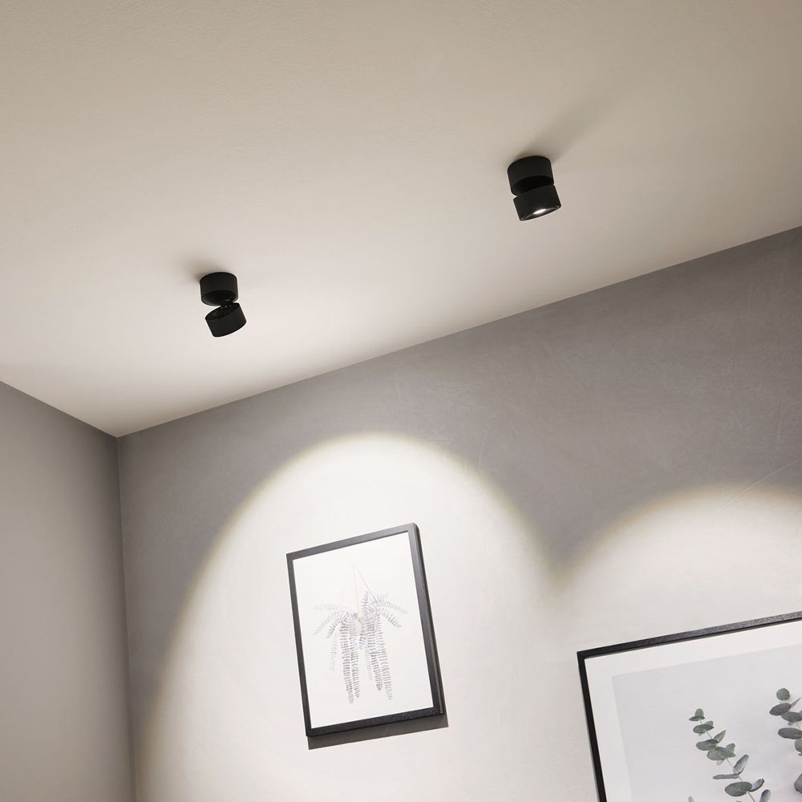 Paulmann Spircle foco de techo LED negro mate