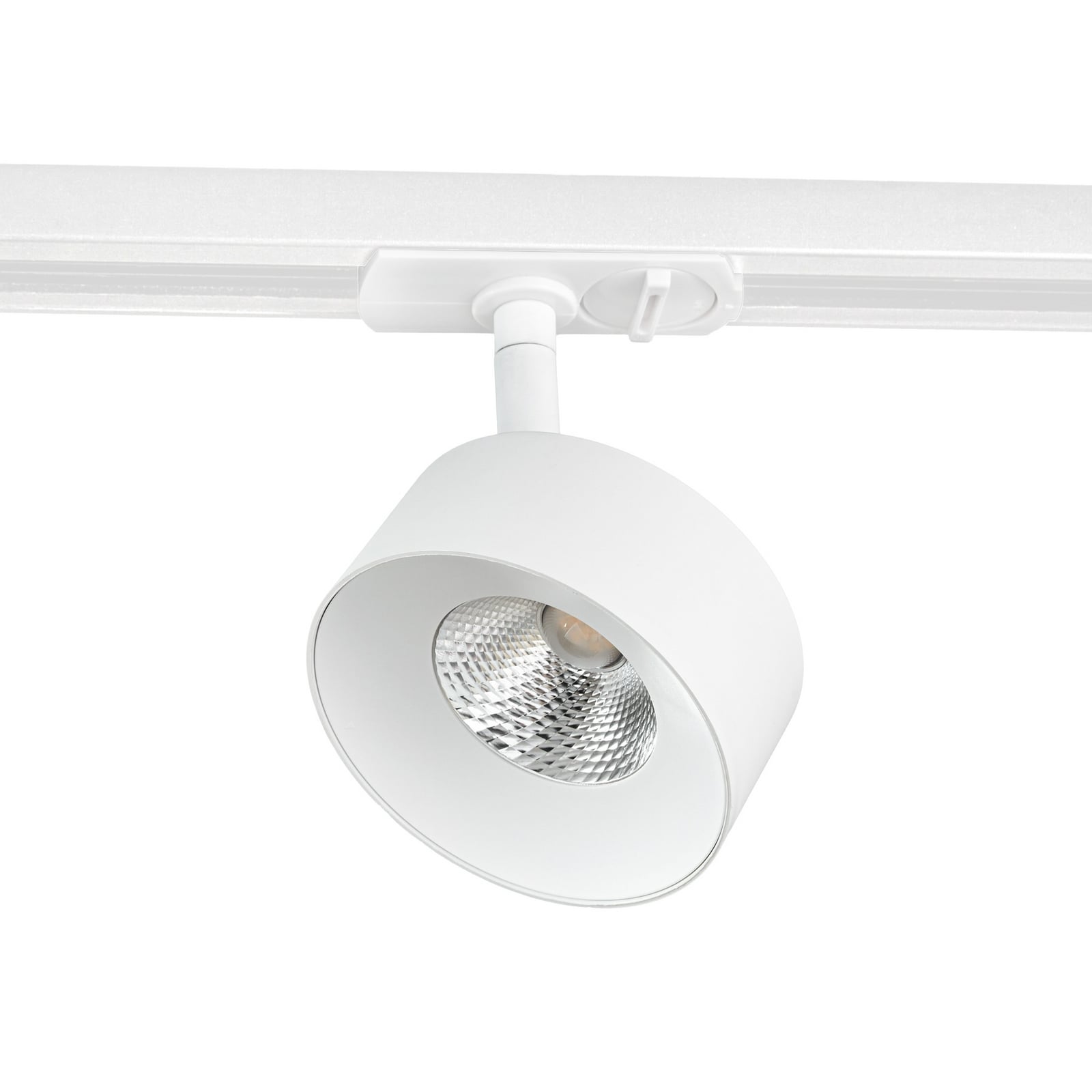 Lindby LED-skinnespot Linaro, hvid, Ø 9,5 cm, 3.000 K