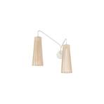 Wandlamp Dover, wit/hout licht, 2-lamps