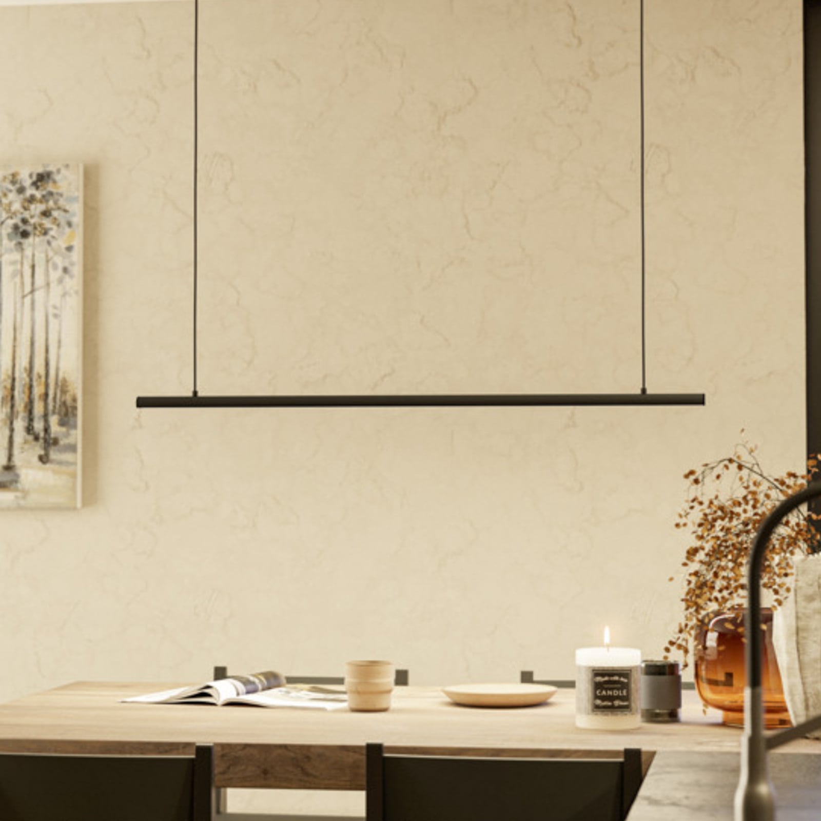 Suspension LED EGLO connect FLATRON-Z, 101 cm, noire