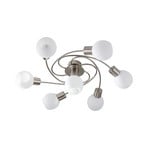 Ciala 7 Candeeiro de Tecto White/Nickel - Lindby
