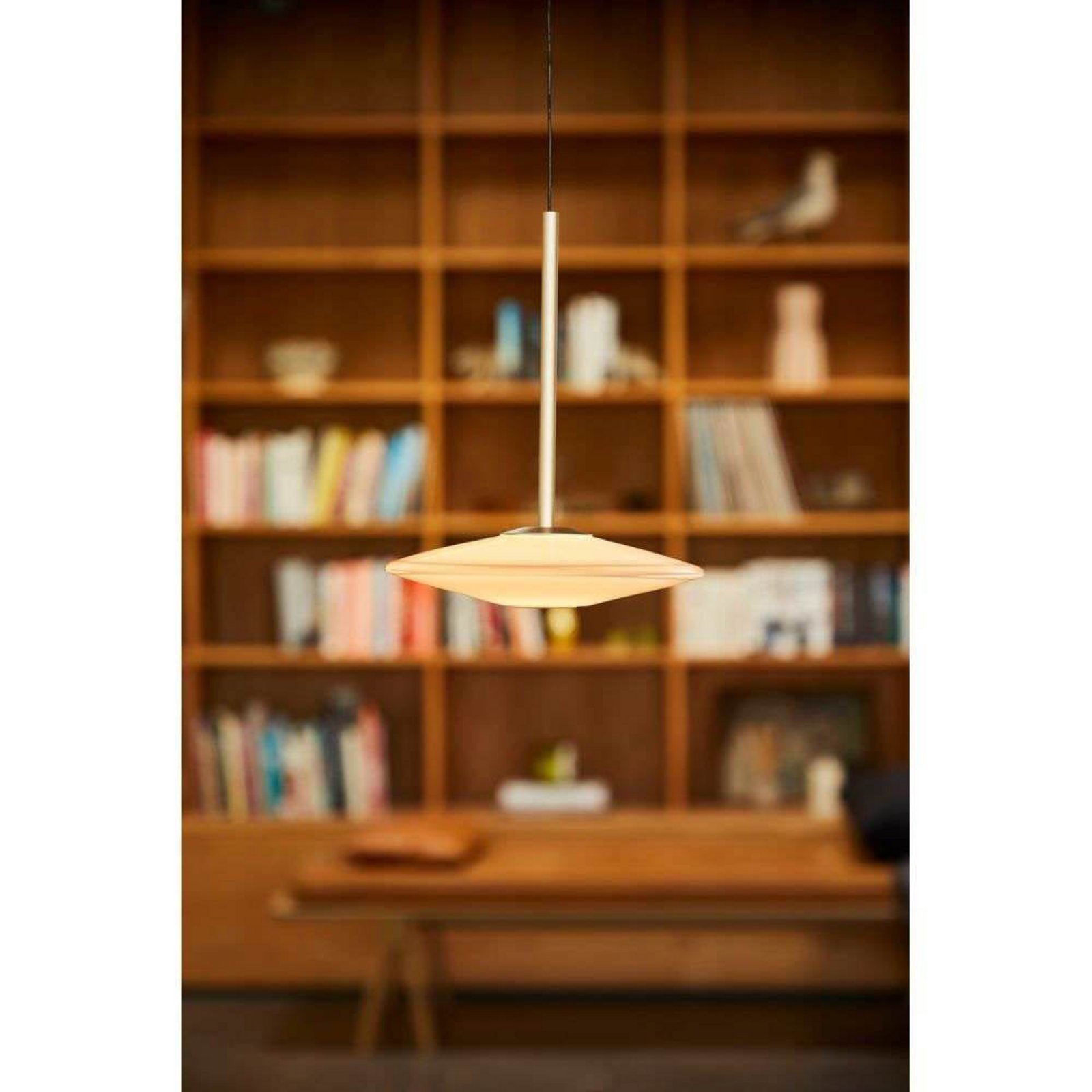 LOOM DESIGN Suspension LED Solene, blanc, verre, Ø 20 cm