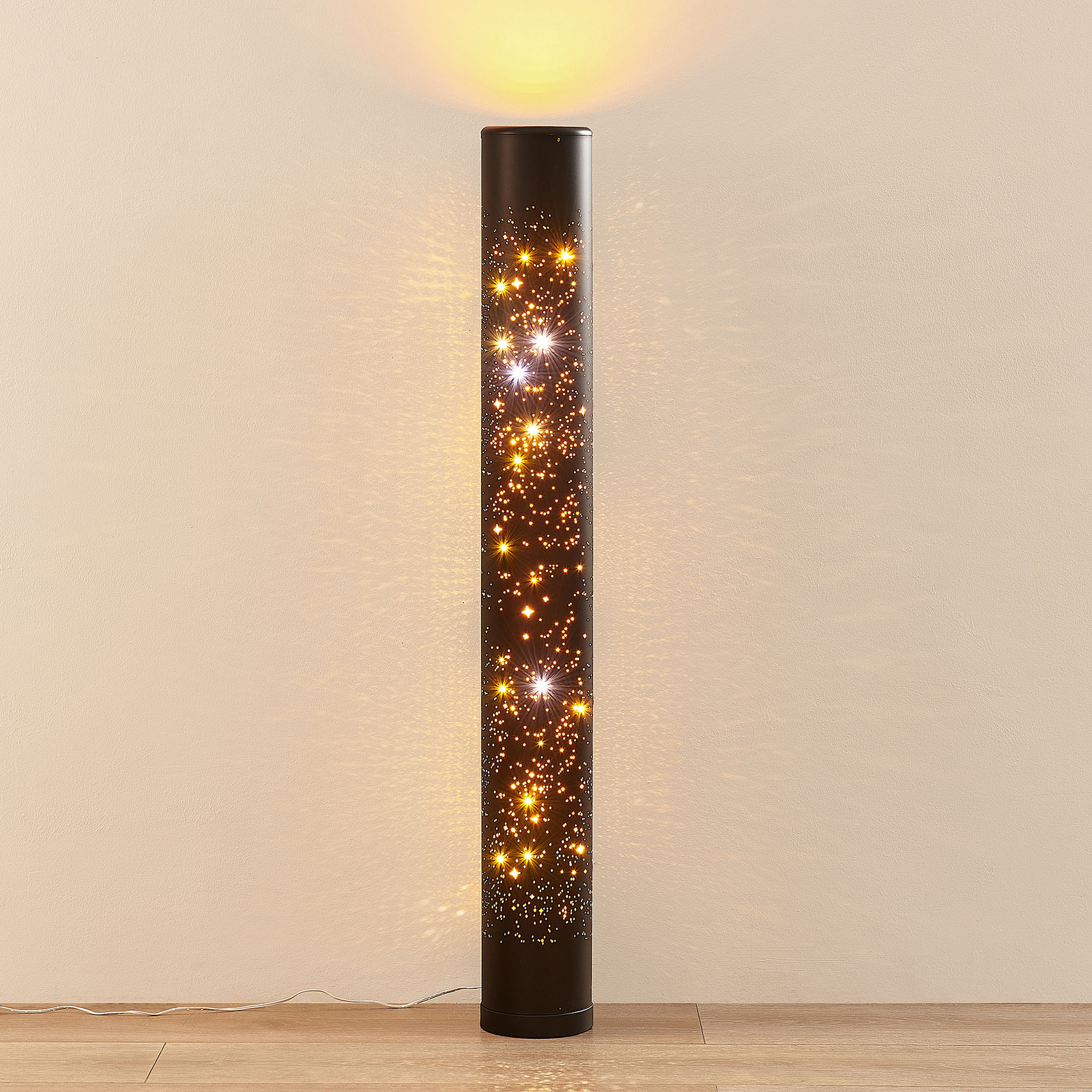 Lindby Lengla LED-gulvlampe, svart