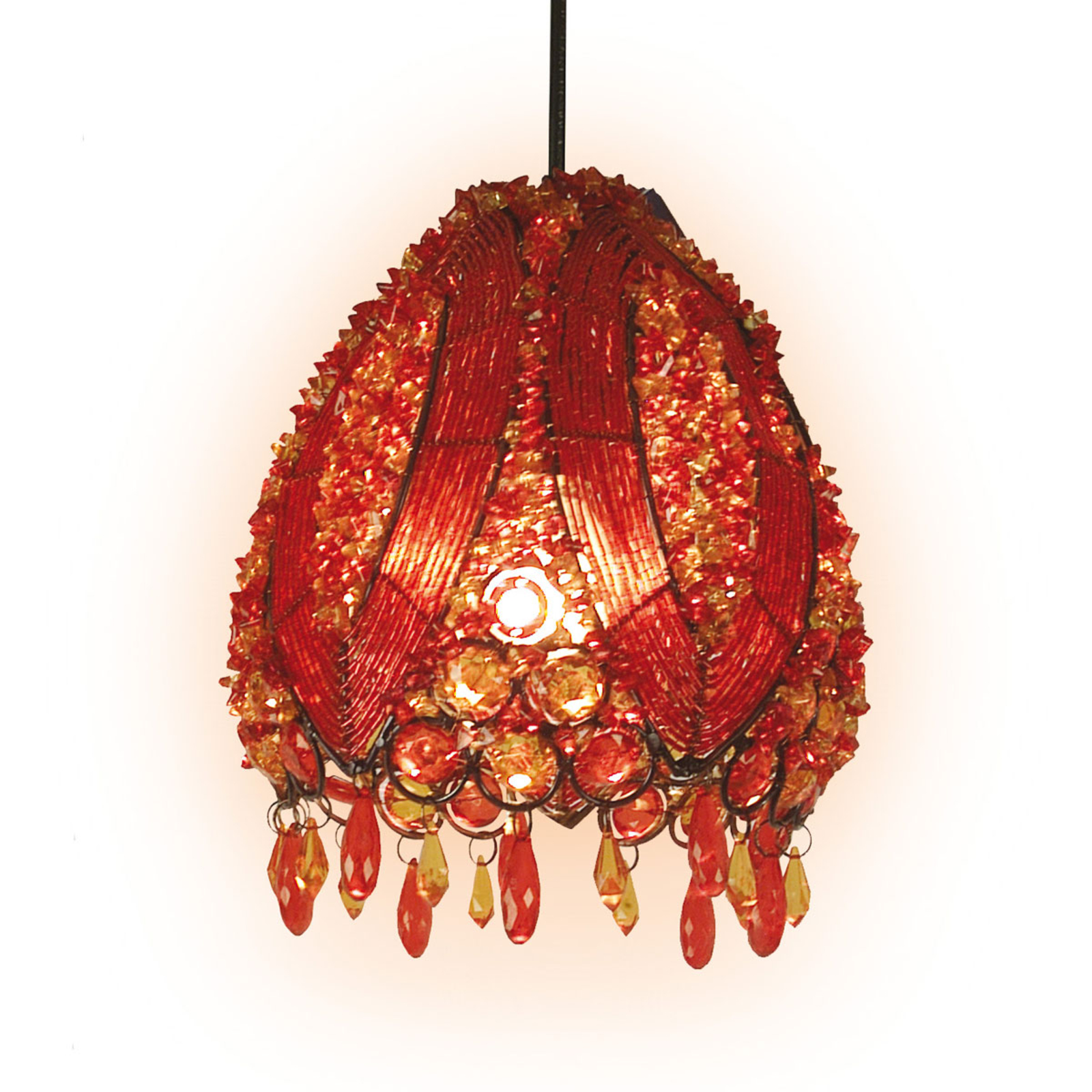 Näve Perla hanging light Ø 16 cm, for Living / Dining Room, metal, acrylic, E14, 40 W, energy efficiency: A++, H: 20 cm
