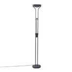 Lindby LED-Standleuchte Josefin, schwarz, Leselicht, dimmbar