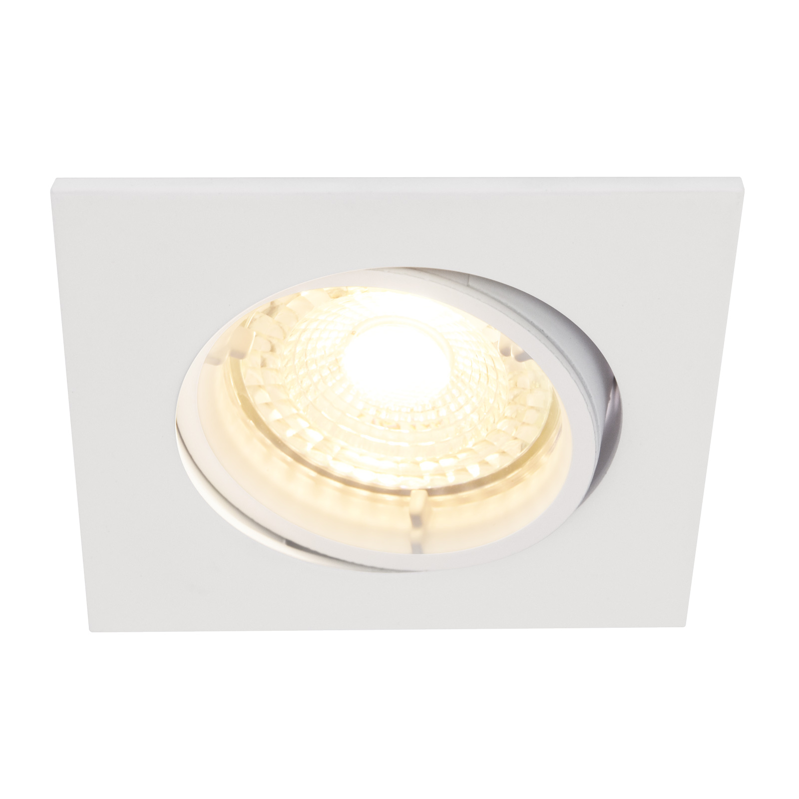 Nordlux Dorado downlight dim tilt 3-set angular white, for Living / Dining Room, metal, 5.5 W, energy efficiency: A+, L: 8.5 cm, W: 8.5 cm, H: 5.4 cm